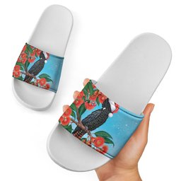 Australia Cockatoo Festive Christmas Slide Sandals