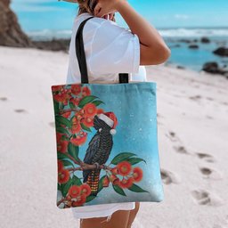 Australia Cockatoo Festive Christmas Tote Bag