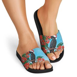 Australia Cockatoo Festive Christmas Slide Sandals