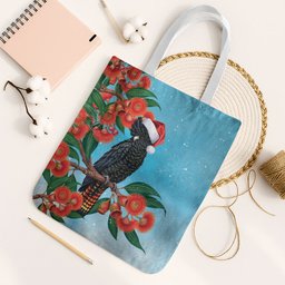 Australia Cockatoo Festive Christmas Tote Bag