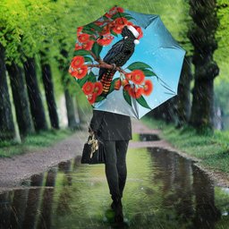 Australia Cockatoo Festive Christmas Umbrella