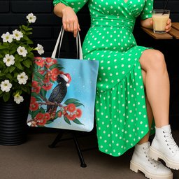 Australia Cockatoo Festive Christmas Tote Bag