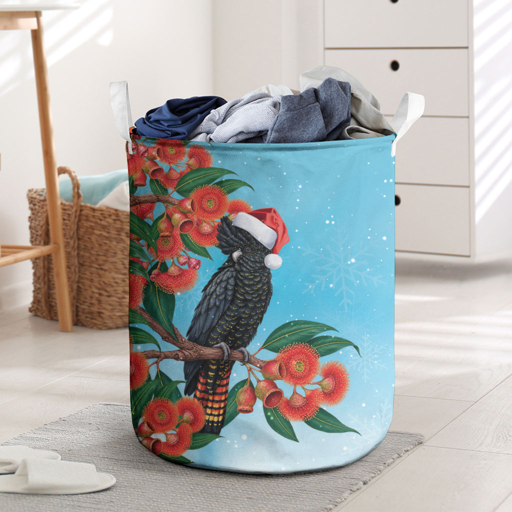 Australia Cockatoo Festive Christmas Laundry Basket