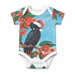 Australia Cockatoo Festive Christmas Baby Onesie