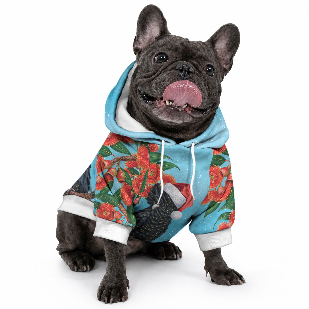 Australia Cockatoo Festive Christmas Pet Hoodie
