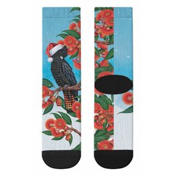 Australia Cockatoo Festive Christmas Crew Socks