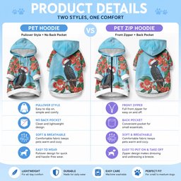Australia Cockatoo Festive Christmas Pet Hoodie