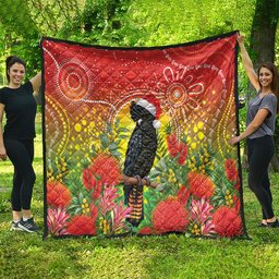 Australia Christmas Black Cockatoo Quilt Aboriginal Art