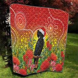 Australia Christmas Black Cockatoo Quilt Aboriginal Art