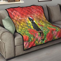Australia Christmas Black Cockatoo Quilt Aboriginal Art