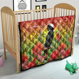 Australia Christmas Black Cockatoo Quilt Aboriginal Art