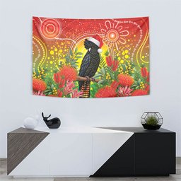 Australia Christmas Black Cockatoo Tapestry Aboriginal Art