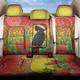 Australia Christmas Black Cockatoo Back Car Seat Cover Aboriginal Art