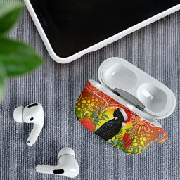 Australia Christmas Black Cockatoo AirPods Case Aboriginal Art
