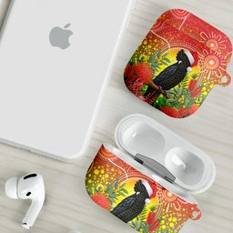 Australia Christmas Black Cockatoo AirPods Case Aboriginal Art