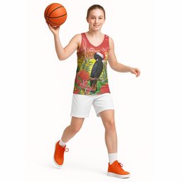 Australia Christmas Black Cockatoo Basketball Jersey Aboriginal Art