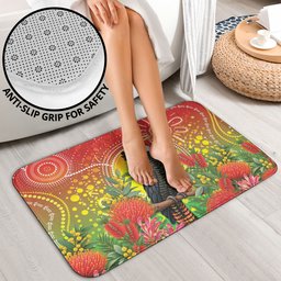 Australia Christmas Black Cockatoo Bathroom Set Aboriginal Art