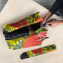 Australia Christmas Black Cockatoo Umbrella Aboriginal Art