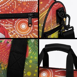 Australia Christmas Black Cockatoo Duffle Bag Aboriginal Art