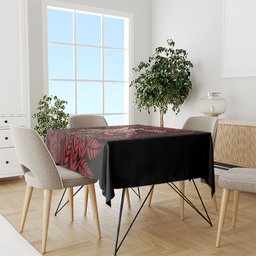 New Zealand Christmas Tablecloth Red Santa Riding Kiwi Bird Silver Fern