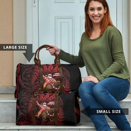 New Zealand Christmas Travel Bag Red Santa Riding Kiwi Bird Silver Fern