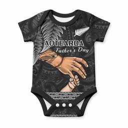 Personalised Father Day New Zealand Baby Onesie Aotearoa Maori Fern I Love You Dad