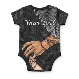 Personalised Father Day New Zealand Baby Onesie Aotearoa Maori Fern I Love You Dad