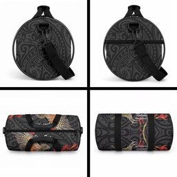 Personalised New Zealand Kea Duffle Bag Nestor Notabilis With Harakeke Maori Pattern