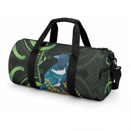New Zealand Tui Bird Duffle Bag Aotearoa Maori With Kowhai Flowers