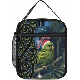 New Zealand Christmas Lunch Bag Cute Kakapo Meri Kirihimete Maori Koru