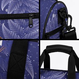 Kiwi New Zealand Christmas Duffle Bag Meri Kirihimete Silver Fern - Blue Color