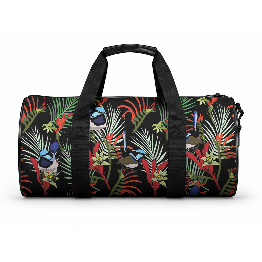 Australia Kangaroo Paw And Splendid Fairy-wren Duffle Bag Seamless Style