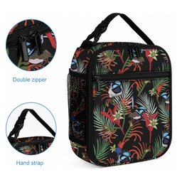 Australia Kangaroo Paw And Splendid Fairy-wren Lunch Bag Seamless Style