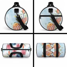 Splendid Fairy-wren Australia Duffle Bag Aussie National Flowers - Watercolor Style