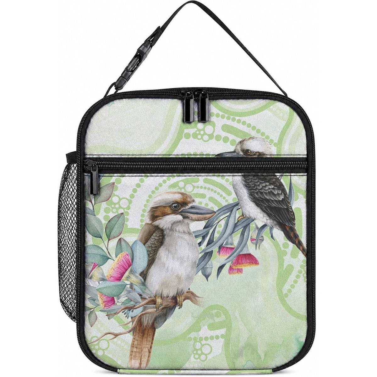 Australia Gumtree And Kookaburra Lunch Bag Aboriginal Art - Watercolor Style