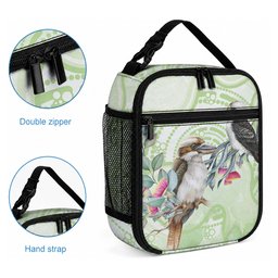 Australia Gumtree And Kookaburra Lunch Bag Aboriginal Art - Watercolor Style