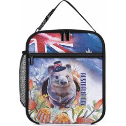 Wombat Australia Day Lunch Bag Happy 26 January - Banksia Watercolor