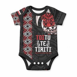 Aotearoa Toitu Te Tiriti Baby Onesie Honour The Treaty Maori Haka
