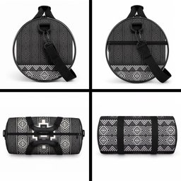 Black Taniko Motifs Aotearoa Duffle Bag Niho Taniwha Mix Poutama