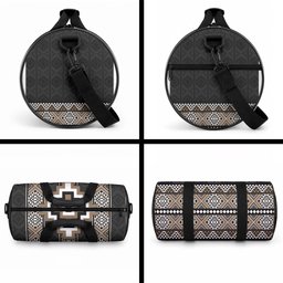 Brown Taniko Motifs Aotearoa Duffle Bag Niho Taniwha Mix Poutama