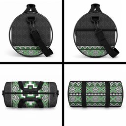 Green Taniko Motifs Aotearoa Duffle Bag Niho Taniwha Mix Poutama