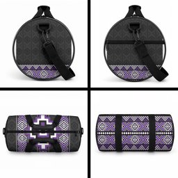 Purple Taniko Motifs Aotearoa Duffle Bag Niho Taniwha Mix Poutama