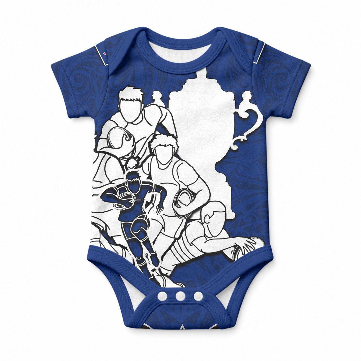Custom New Zealand World Cup 2023 Baby Onesie Go Champion NZ Rugby Forever Maori red Style