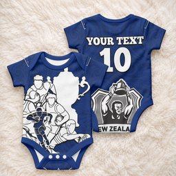 Custom New Zealand World Cup 2023 Baby Onesie Go Champion NZ Rugby Forever Maori red Style