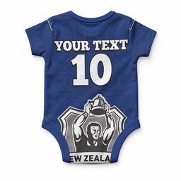 Custom New Zealand World Cup 2023 Baby Onesie Go Champion NZ Rugby Forever Maori red Style