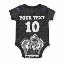 Custom New Zealand World Cup 2023 Baby Onesie Go Champion NZ Rugby Forever Maori All Black