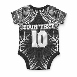 Custom New Zealand Rugby Baby Onesie Aotearoa Champion Cup History with Silver Fern