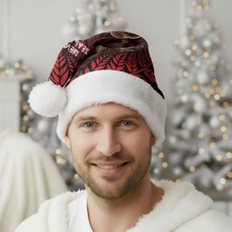 New Zealand Christmas Santa Hat Red Santa Riding Kiwi Bird Silver Fern
