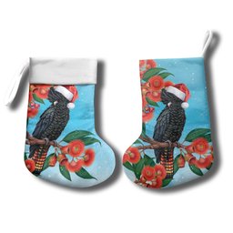 Australia Cockatoo Festive Christmas Stocking