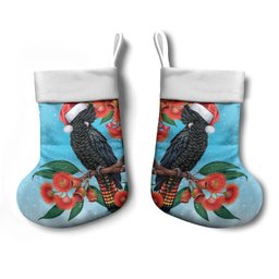 Australia Cockatoo Festive Christmas Stocking